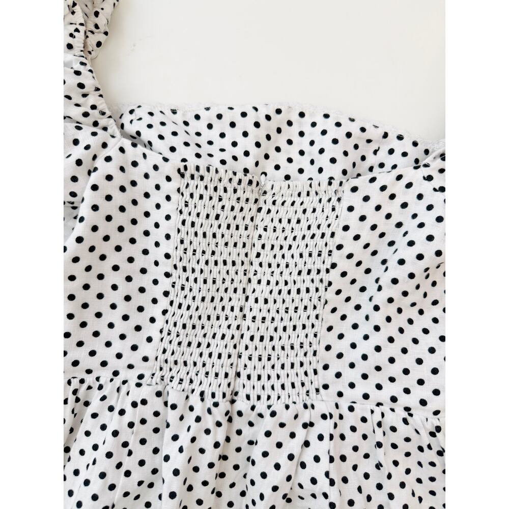Reformation polka dot linen mini dress - size 6 - Picture 4 of 7